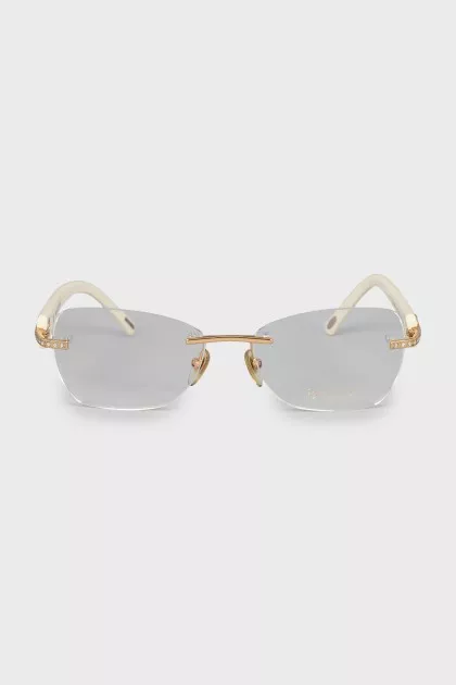 Glasses frame decorated with crystals