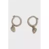 Earrings with skulls and crystals