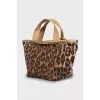 Animal print tactile bag