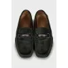Men's green moccasins