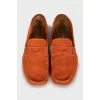 Men's orange moccasins