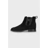 Men's black suede boots