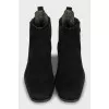 Men's black suede boots