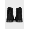 Men's black suede boots