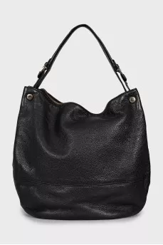 Leather hobo bag with belt