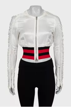 Fitted jacket with zip