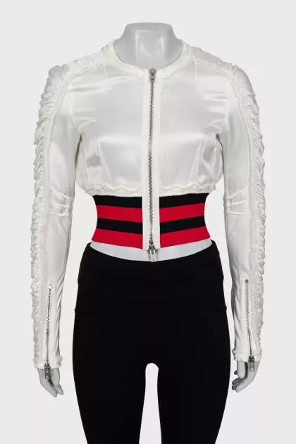 Fitted jacket with zip