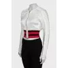 Fitted jacket with zip