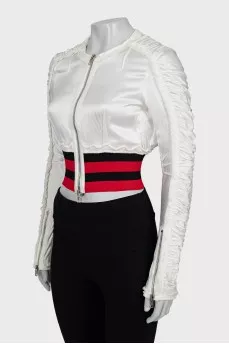 Fitted jacket with zip
