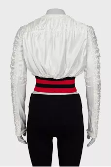 Fitted jacket with zip