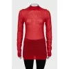 Transparent knitted sweater