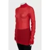 Transparent knitted sweater