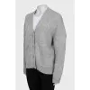 Grey cardigan with metallic decor