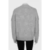 Grey cardigan with metallic decor