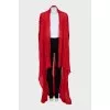 Red asymmetrical cardigan