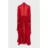 Red asymmetrical cardigan