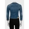 Denim jacket with a round collar