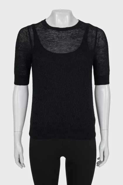 Slim fit T-shirt with tank top