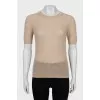 Beige slim fit t-shirt