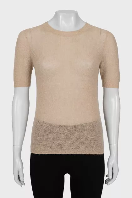 Beige slim fit t-shirt