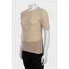 Beige slim fit t-shirt