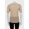 Beige slim fit t-shirt
