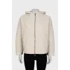 Quilted straight-cut jacket with zip