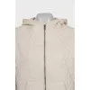 Quilted straight-cut jacket with zip