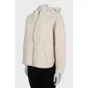 Quilted straight-cut jacket with zip