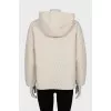 Quilted straight-cut jacket with zip