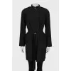Fitted black raincoat