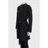 Fitted black raincoat