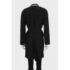 Fitted black raincoat