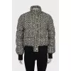 Slim fit black and white jacket