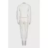 White tracksuit with zippers
