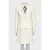 White dress with tie and jacket