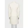 White dress with tie and jacket