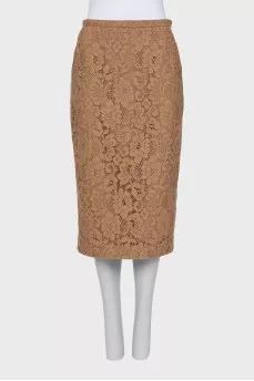 Brown lace skirt