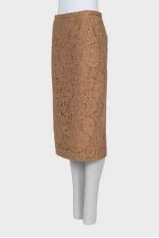 Brown lace skirt