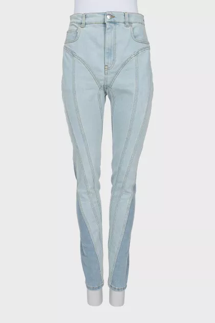 Skinny fit combination jeans