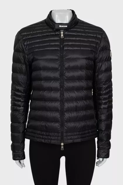 Black quilted jacket
