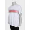 Men's White T-Shirt With Embroidered Logo