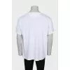 Men's White T-Shirt With Embroidered Logo