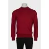 Men's red cashmere and silk jumper