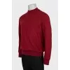 Men's red cashmere and silk jumper