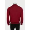 Men's red cashmere and silk jumper