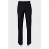Men's black wool trousers