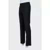 Men's black wool trousers