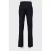 Men's black wool trousers