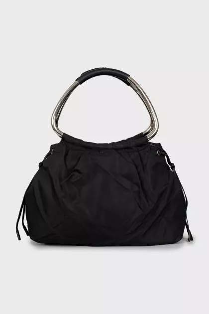 Vintage Bag with Metal Handles